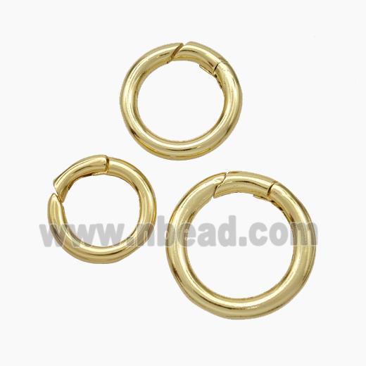 Copper Carabiner Clasp Circle Gold Plated