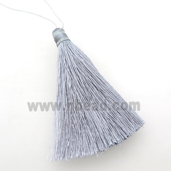 gray Nylon wire tassel pendants