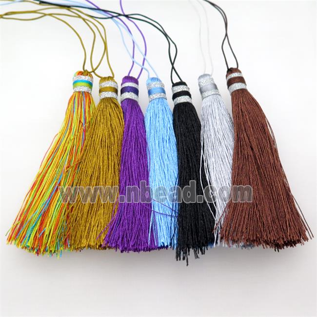 mixed Nylon wire tassel pendants