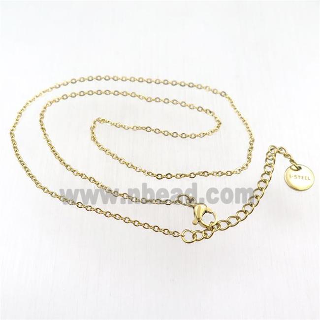 Stainless Steel Necklace Chain Gold Plated