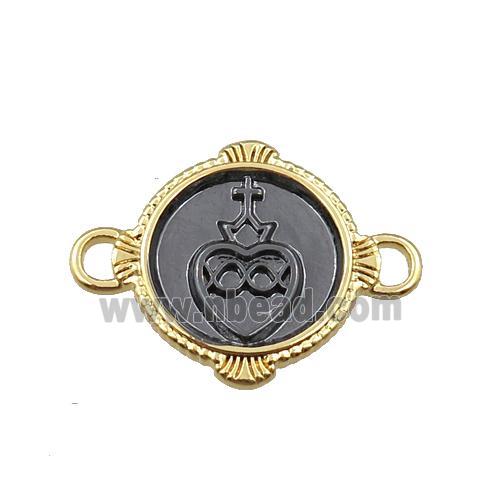 copper circle connector, gold plated