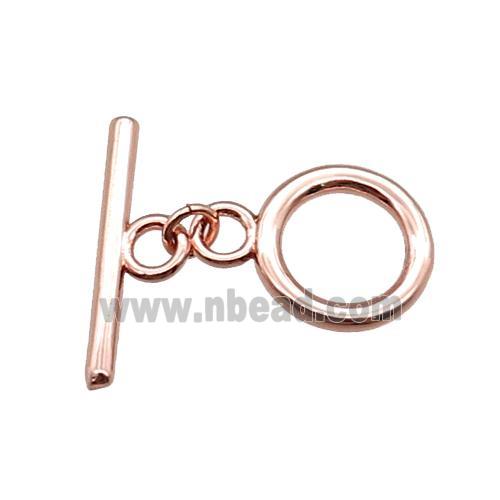 copper toggle clasp, rose gold