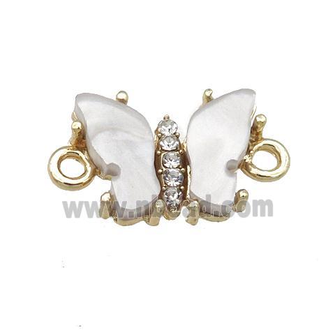 gray Resin Butterfly Connector, gold plated