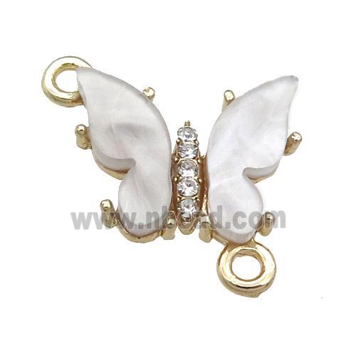 gray Resin Butterfly Connector, gold plated