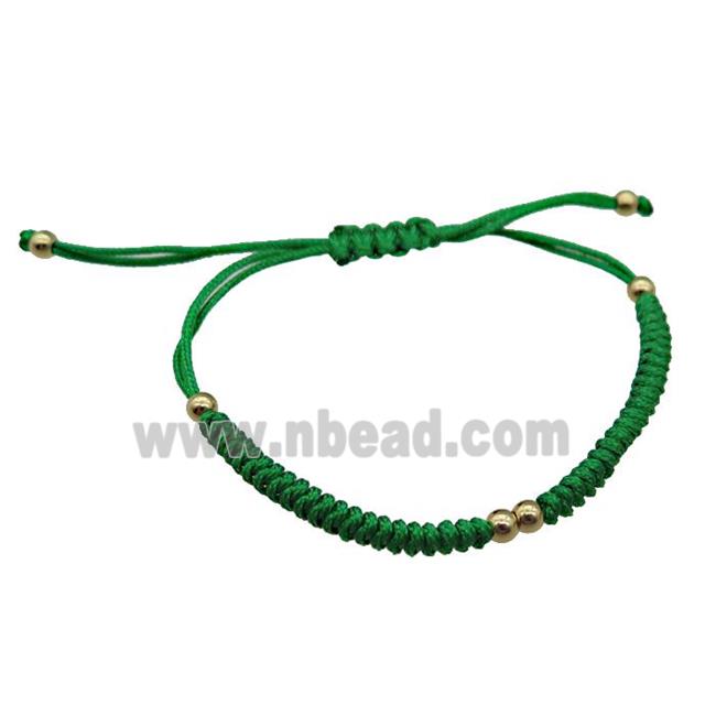 green nylon braclet, adjustable