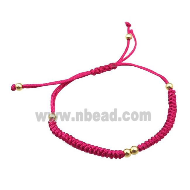 red nylon braclet, adjustable