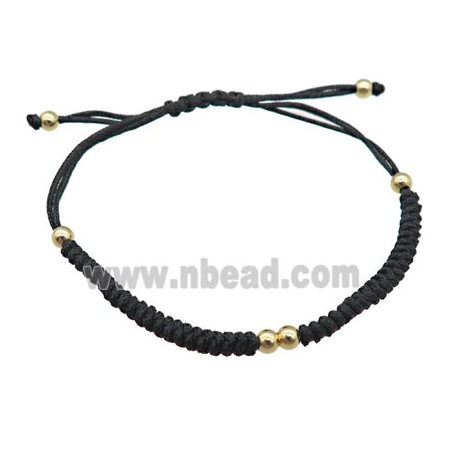 black nylon braclet, adjustable