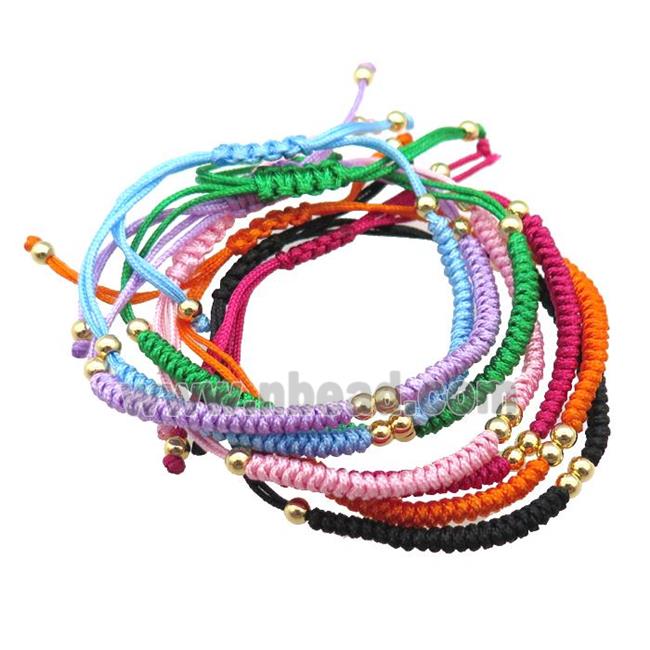 mixed nylon braclet, adjustable