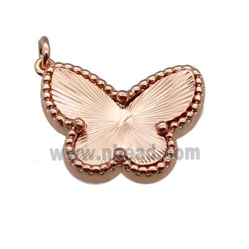 copper Butterfly pendant, rose gold