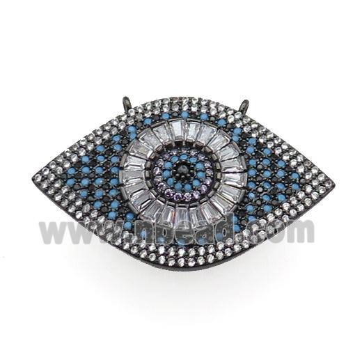 copper Eye pendant pave zircon, black plated