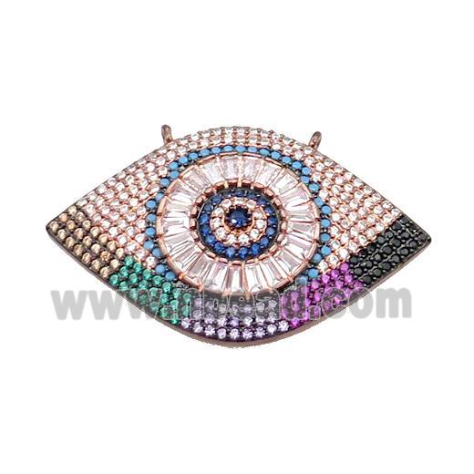 copper Eye pendant pave zircon, rose gold