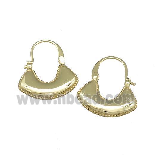 copper Hook Earring bag gold plated