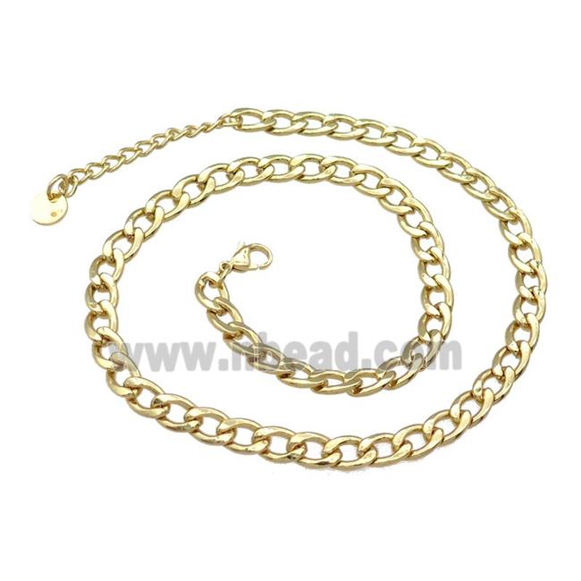 Stainless Steel Necklace Gold Plated