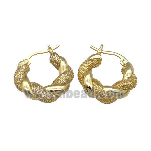 Copper Latchback Earring Gold Plated