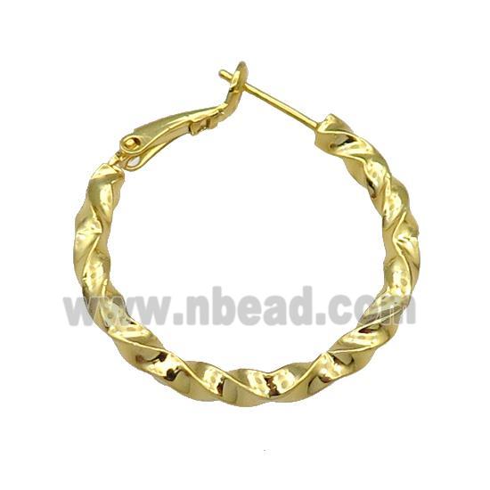 Copper Hoop Earring Gold Plated