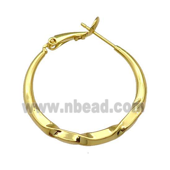 Copper Hoop Earring Gold Plated