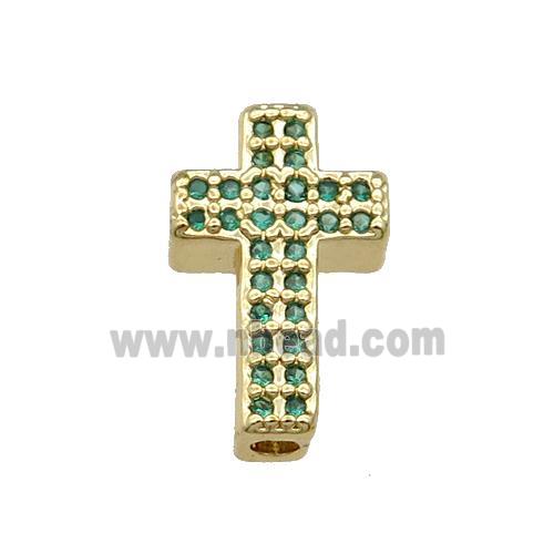 copper bead pave zircon, gold plated