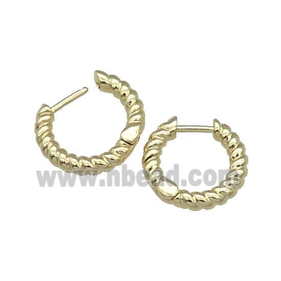 Copper Latchback Earring Gold Plated