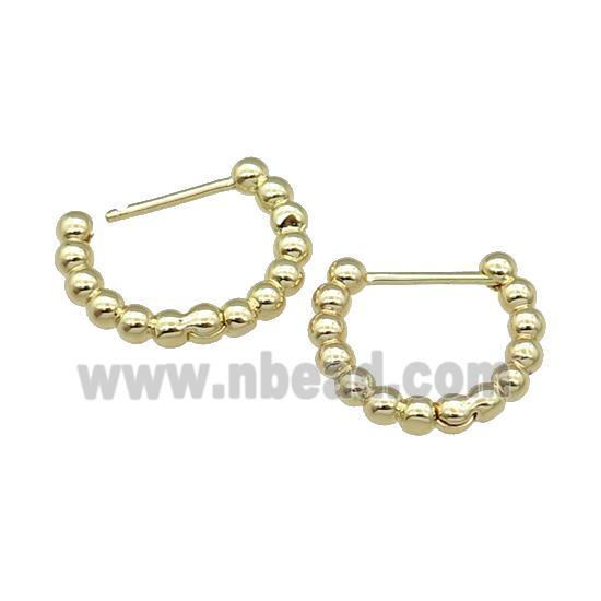 Copper Latchback Earring Gold Plated