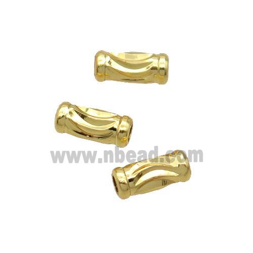 Copper Tube Beads 18K Gold Plated