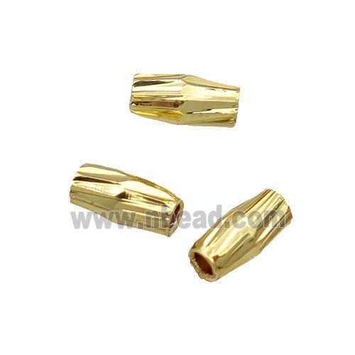 Copper Tube Beads 18K Gold Plated