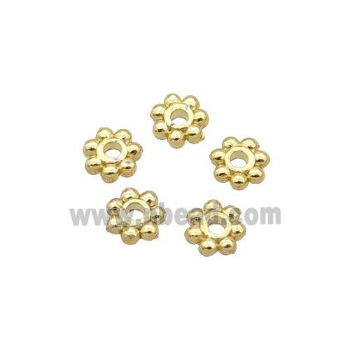 Alloy Daisy Spacer Beads 18K Gold Plated