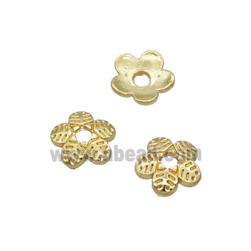 Alloy Bead Caps 18K Gold Plated