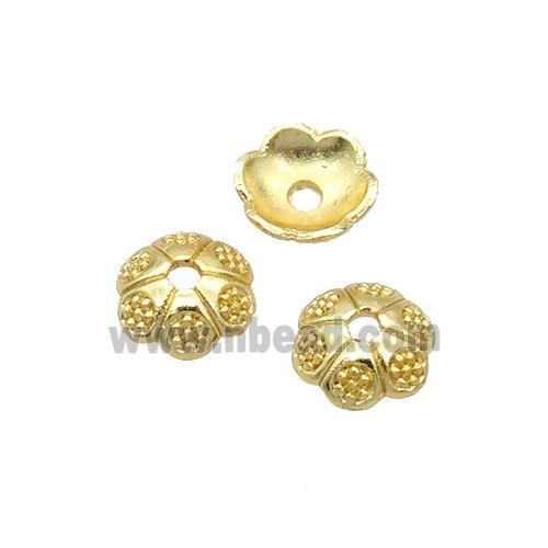 Alloy Bead Caps 18K Gold Plated