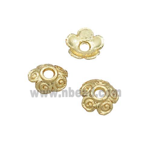 Alloy Bead Caps 18K Gold Plated