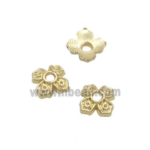 Alloy Bead Caps 18K Gold Plated