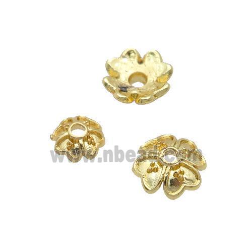 Alloy Bead Caps 18K Gold Plated