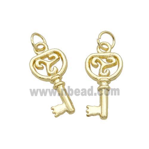 Alloy Key Pendant 18K Gold Plated