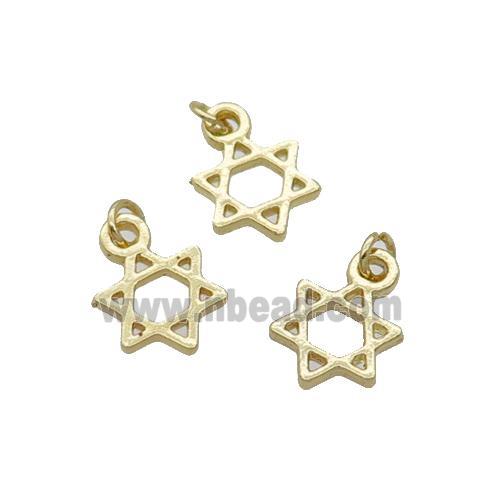 Alloy David Star Pendant 18K Gold Plated