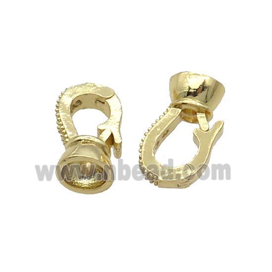 Copper Clasp Pave Zircon Gold Plated