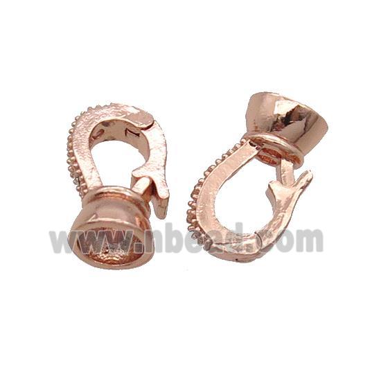 Copper Clasp Pave Zircon Rose Gold