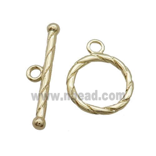 Copper Toggle Clasp Gold Plated