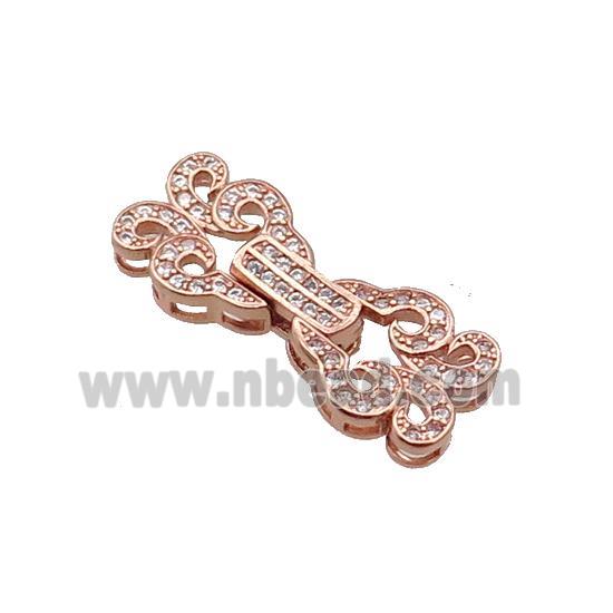 Copper Clasp Pave Zircon Rose Gold