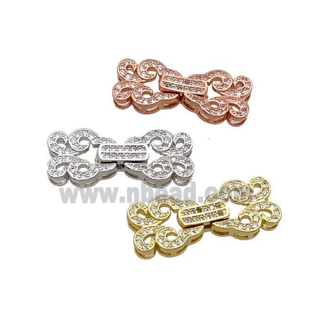 Copper Clasp Pave Zircon Mixed