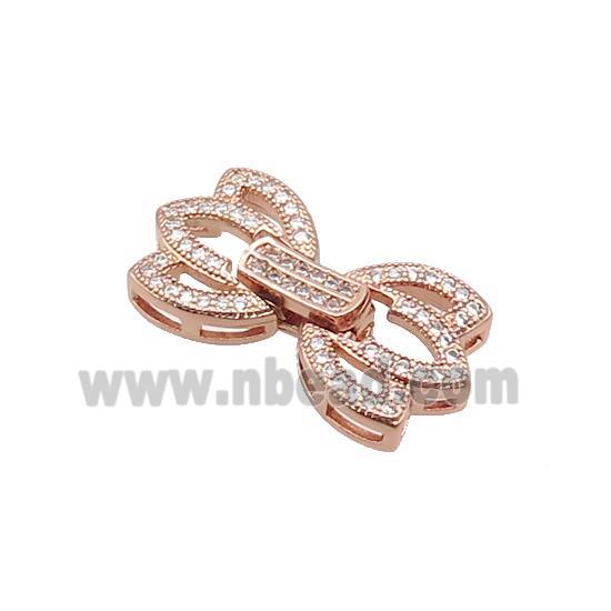 Copper Clasp Pave Zircon Rose Gold