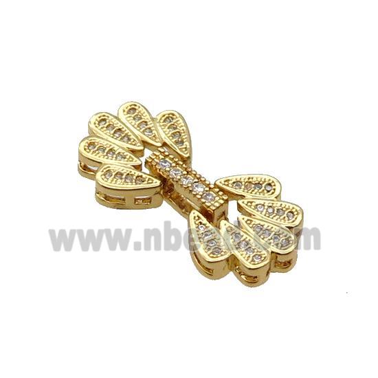 Copper Clasp Pave Zircon Gold Plated