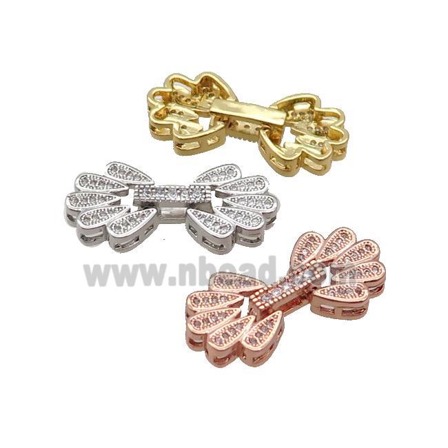 Copper Clasp Pave Zircon Mixed