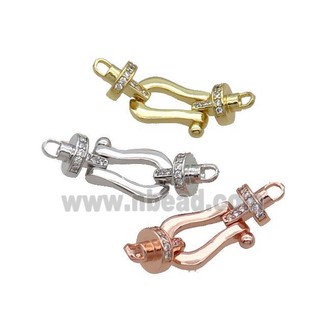 Copper Clasp Pave Zircon Mixed