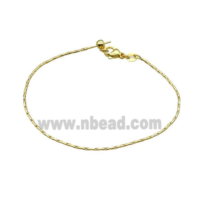 Copper Bracelet Chain Gold Plated