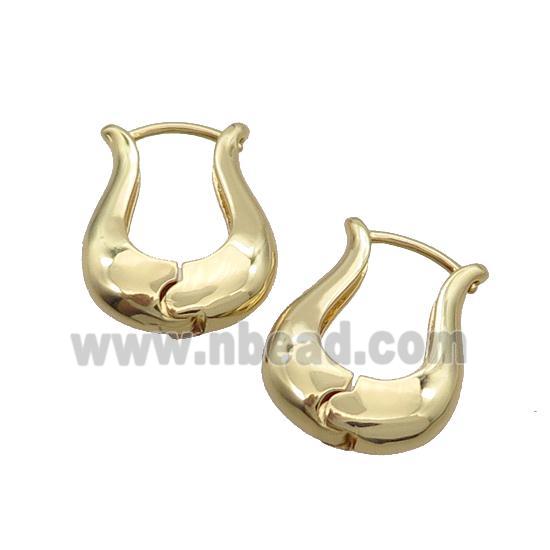 Copper Latchback Earring Gold Plated