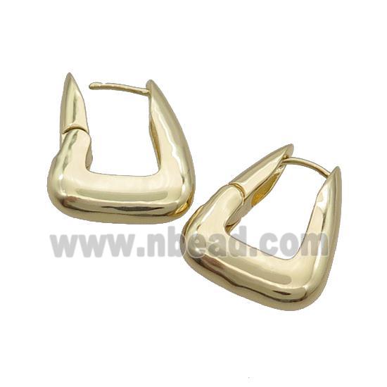 Copper Latchback Earring Gold Plated