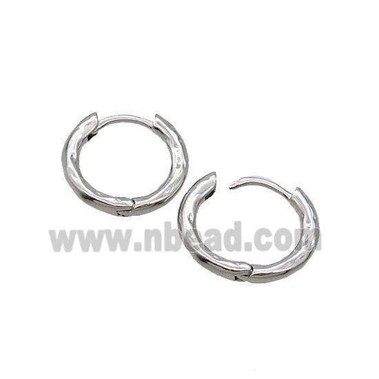 Copper Hoop Earring Platinum Plated