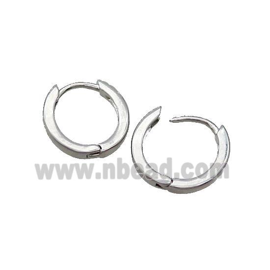 Copper Hoop Earring Platinum Plated