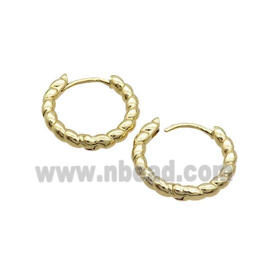 Copper Hoop Earring 18K Gold