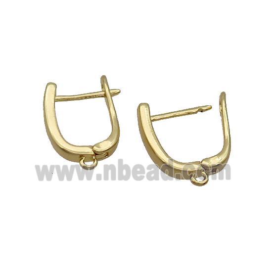 Copper Latchback Earring 18K Gold