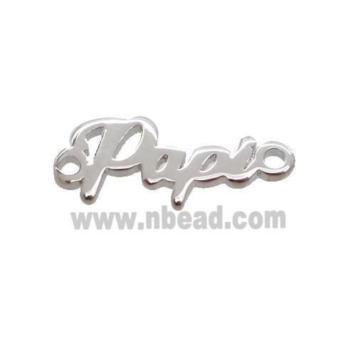 Copper Papi Connector Letter Platinum Plated